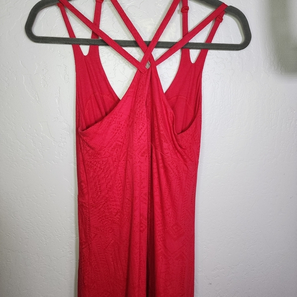 Athleta Red Aztec Racerback Maxi Dress Size Small - Picture 7 of 10